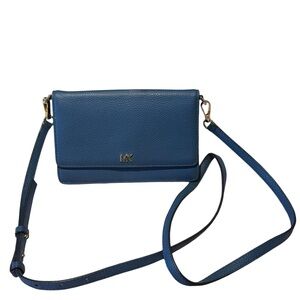 Michael Kors Blue Leather wallet crossbody